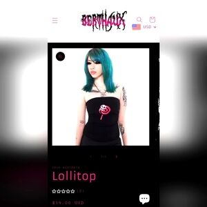 Shop Berthaux Lollitop Lollipop Tube Top